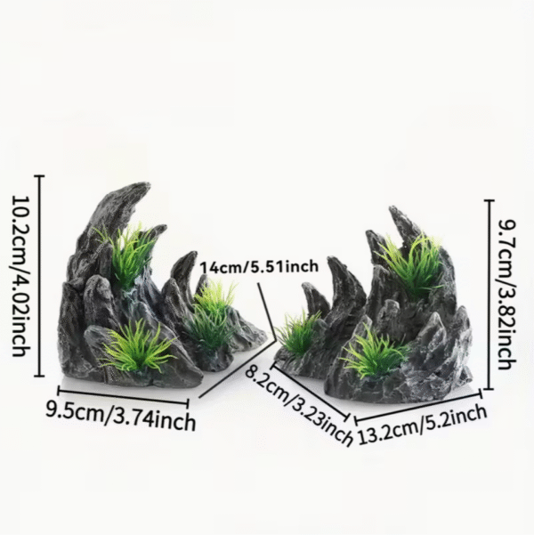 Aquarium Decorative Rockery Resin Ornament set