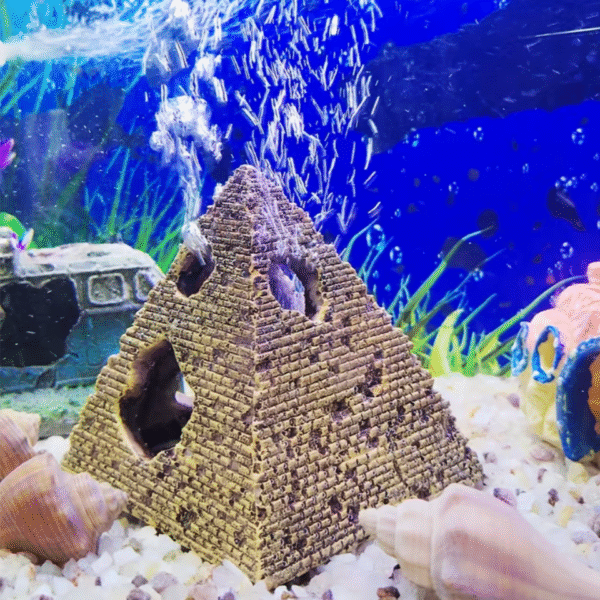 Egyptian Pyramids Stone Cave Aquarium Ornament