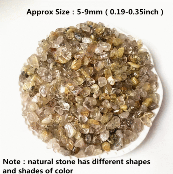 100g Natural Gold Spotted Quartz Crystal Chips