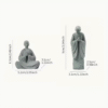 Resin Buddhist Monk Figurine Set